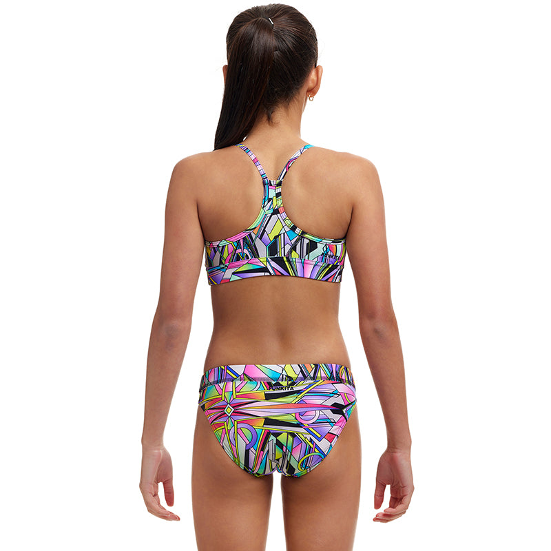 Funkita - Scissor Kick - Girls Eco Swim Crop Top