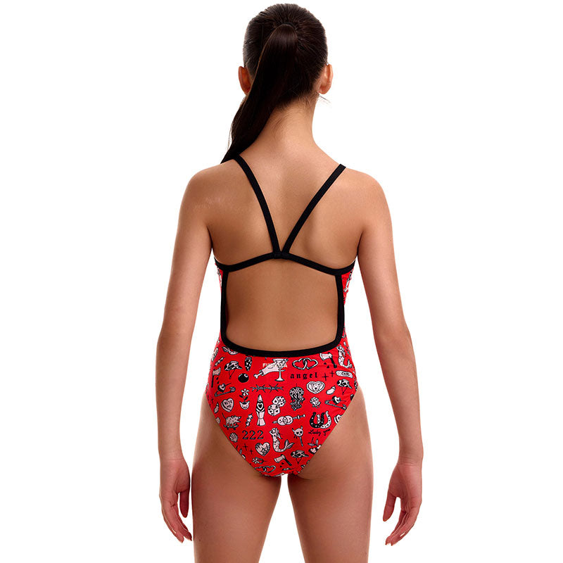 Funkita - Scribbles - Girls Eco Single Strap One Piece