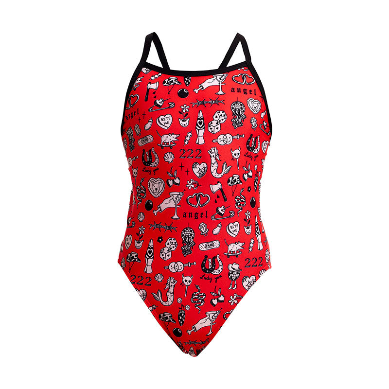 Funkita - Scribbles - Girls Eco Single Strap One Piece