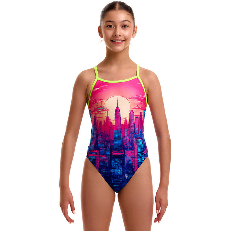 Funkita - Skyline Drive - Girls Eco Single Strap One Piece