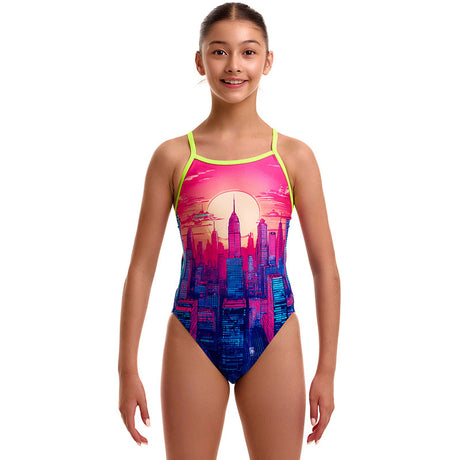 Funkita - Skyline Drive - Girls Eco Single Strap One Piece