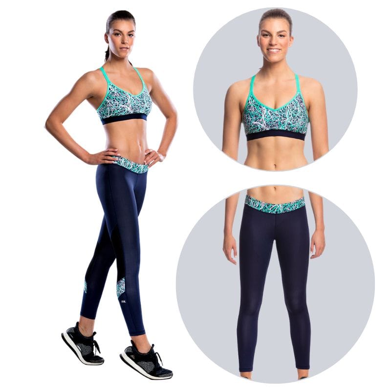 Funkita - So Vane Bondage Crop Top & A Bit Vane Meshed Up 7/8 Tight