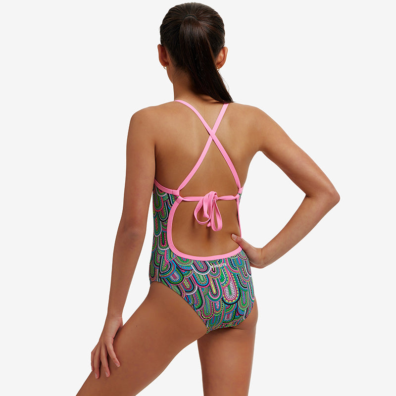 Funkita - Spring Flight - Girls Eco Tie Me Tight One Piece