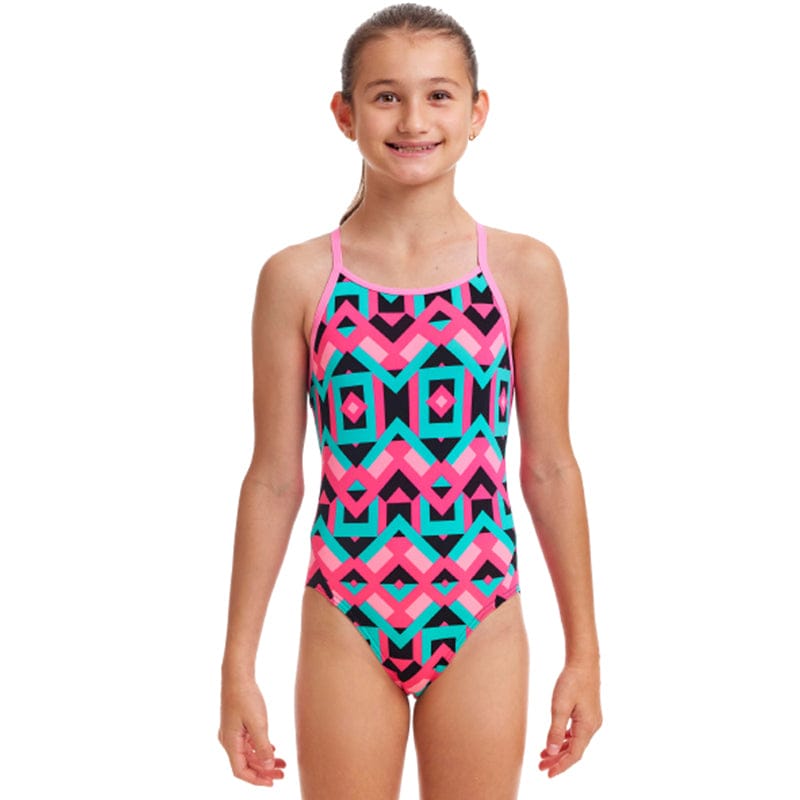 Funkita - Square Stare - Girls Diamond Back One Piece