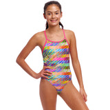 Funkita - Static Stack - Girls Eco Diamond Back One Piece