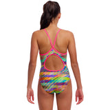 Funkita - Static Stack - Girls Eco Diamond Back One Piece