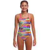 Funkita - Static Stack - Girls Eco Diamond Back One Piece