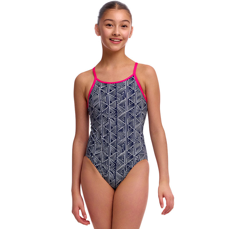 Funkita - Stickler - Girls Eco Diamond Back One Piece