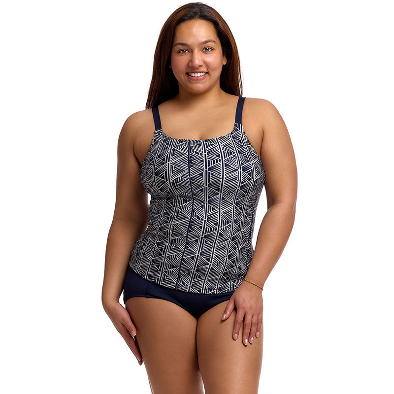Funkita - Stickler - Ladies Scoop Neck Tankini Top