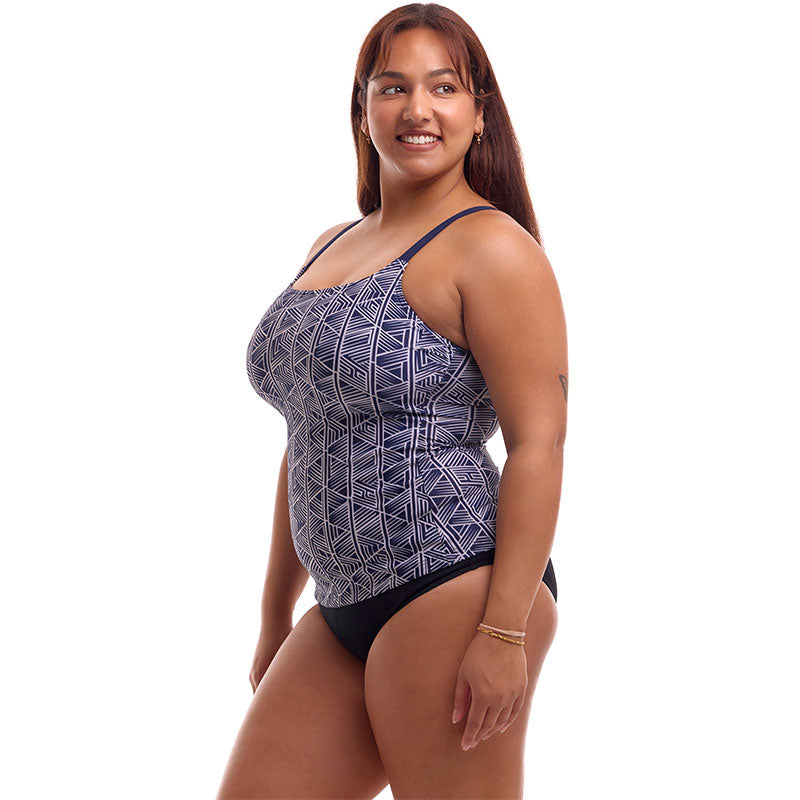 Funkita - Stickler - Ladies Scoop Neck Tankini Top