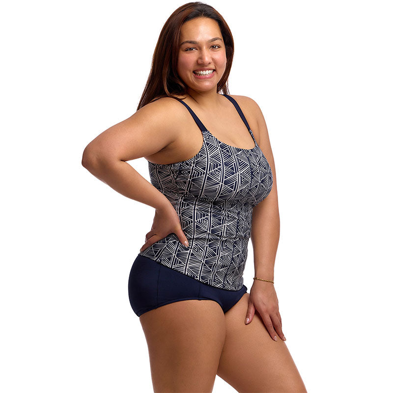 Funkita - Stickler - Ladies Scoop Neck Tankini Top