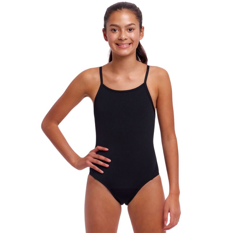 Funkita - Still Black - Girls Eco Diamond Back One Piece