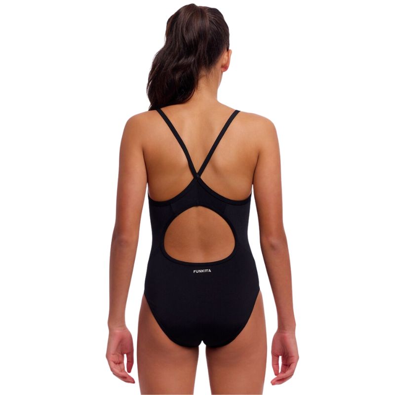 Funkita - Still Black - Girls Eco Diamond Back One Piece