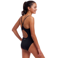 Funkita - Still Black - Girls Eco Diamond Back One Piece