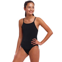 Funkita - Still Black - Girls Eco Diamond Back One Piece