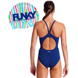 Funkita - Still Ocean Ladies Diamond Back & Raw Hide Swimming Cap