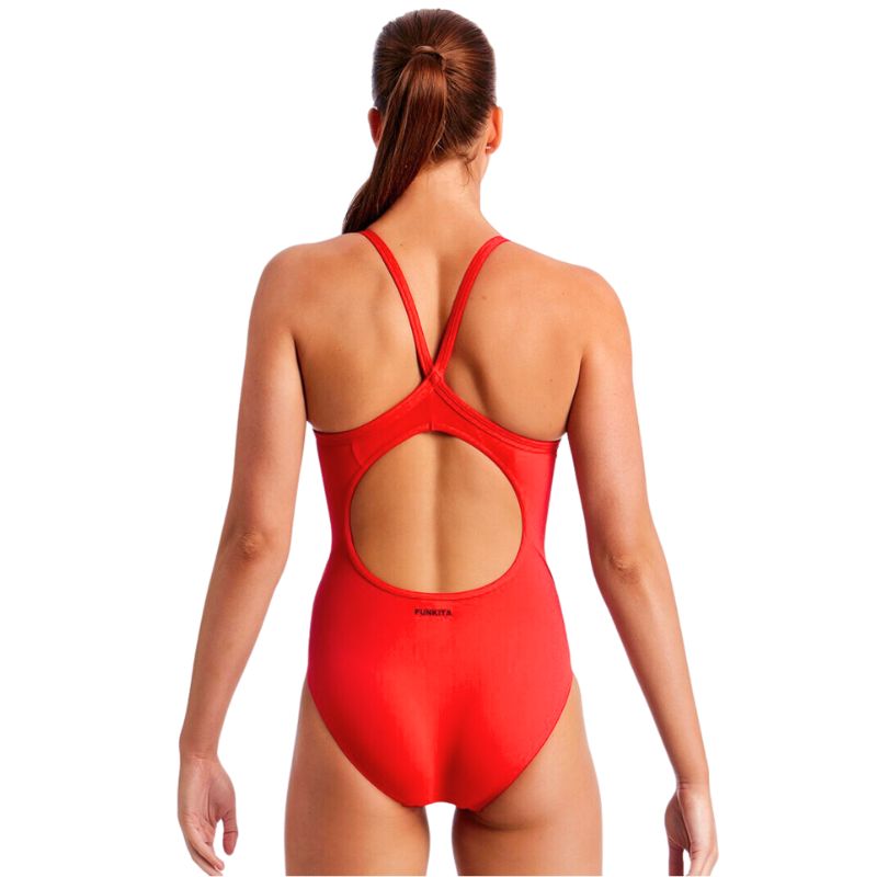 Funkita - Still Red - Ladies Eco Diamond Back One Piece