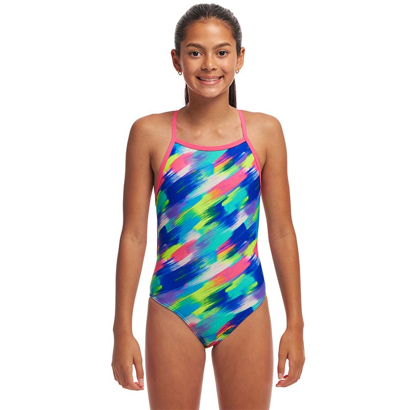 Funkita - Streaky Strokes - Girls Eco Tie Me Tight One Piece