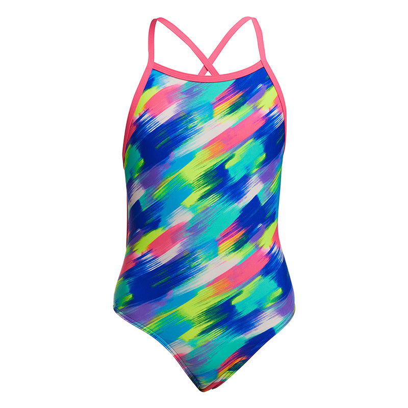 Funkita - Streaky Strokes - Girls Eco Tie Me Tight One Piece