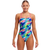 Funkita - Streaky Strokes - Ladies Eco Tie Me Tight One Piece