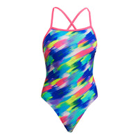 Funkita - Streaky Strokes - Ladies Eco Tie Me Tight One Piece