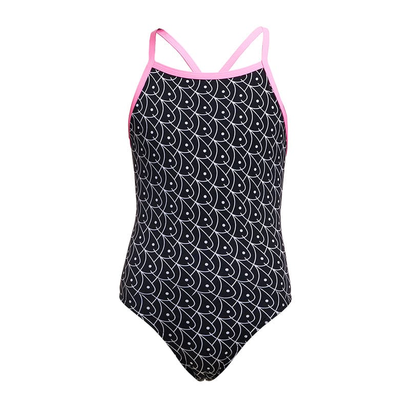 Funkita - Summer Fish - Girls Eco Tie Me Tight One Piece