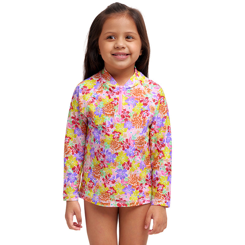 Funkita - Summer Garden - Toddler Girls Zippy Rash Vest