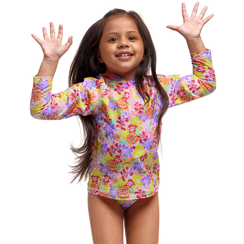 Funkita - Summer Garden - Toddler Girls Zippy Rash Vest