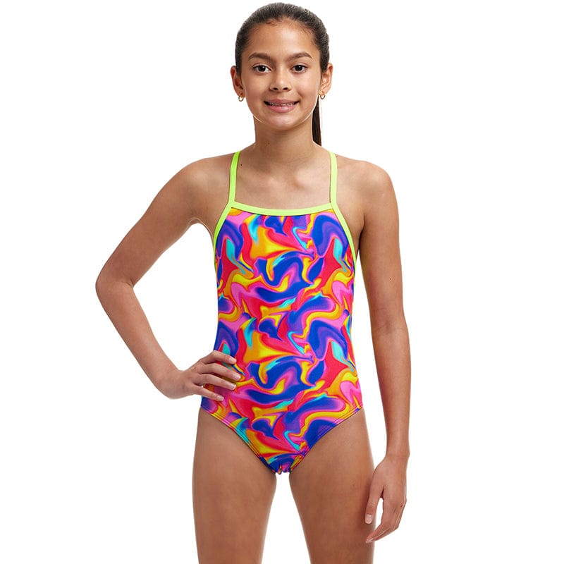 Funkita - Summer Swirl - Girls Eco Strapped In One Piece