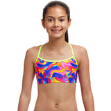Funkita - Summer Swirl - Girls Eco Swim Crop Top