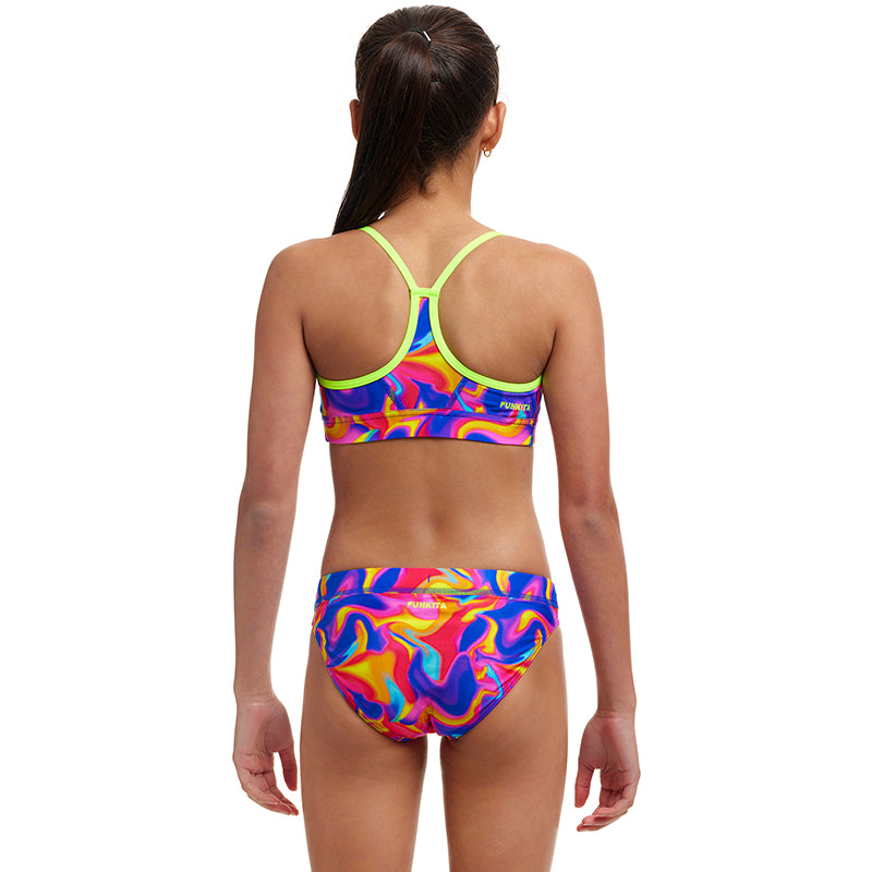 Funkita - Summer Swirl - Girls Eco Swim Crop Top