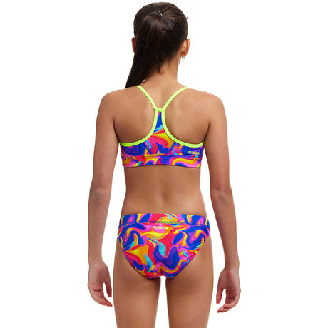 Funkita - Summer Swirl - Girls Eco Swim Crop Top