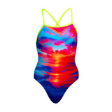 Funkita - Sunset Delight - Girls Eco Tie Me Tight One Piece