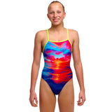 Funkita - Sunset Delight - Girls Eco Tie Me Tight One Piece