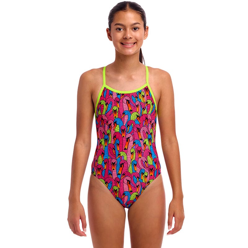 Funkita - Swan City - Girls Eco Single Strap One Piece