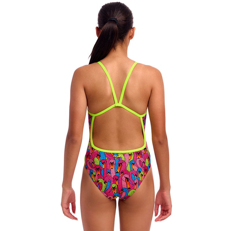 Funkita - Swan City - Girls Eco Single Strap One Piece