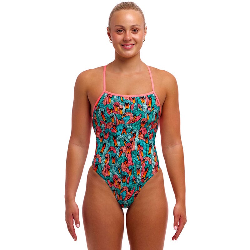 Funkita - Swan See Swan - Ladies Eco Strapped In One Piece
