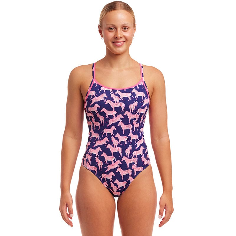 Funkita - Sweet Stripes - Ladies Diamond Back One Piece