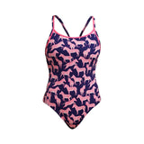 Funkita - Sweet Stripes - Ladies Diamond Back One Piece