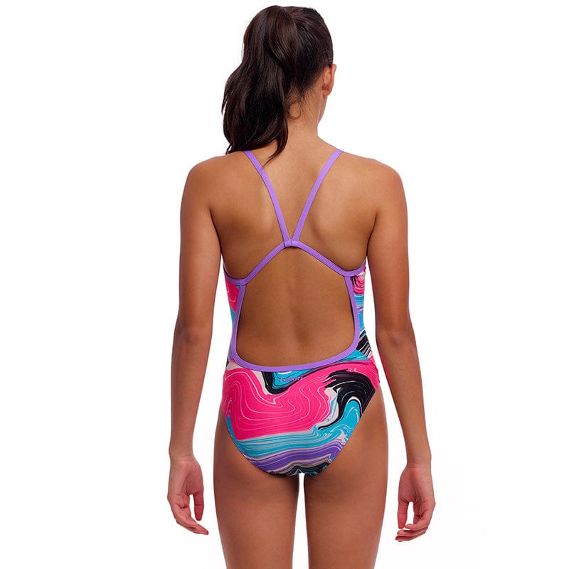 Funkita - Sweetest Swirl - Girls Eco Single Strap One Piece
