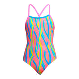 Funkita - Swirly Straws - Girls Eco Strapped In One Piece