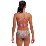 Funkita - Swirly Straws - Girls Eco Strapped In One Piece