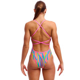 Funkita - Swirly Straws - Ladies Eco Strapped In One Piece