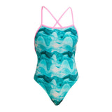 Funkita - Teal Wave - Ladies Eco Strapped In One Piece