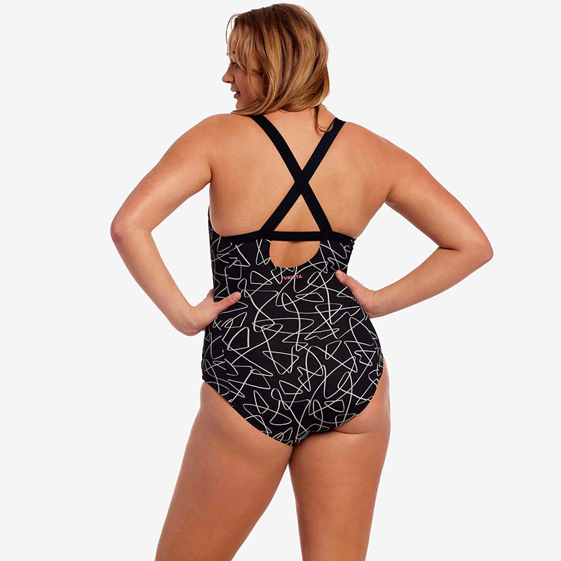 Funkita - Texta Mess - Ladies Brace Me Back One Piece