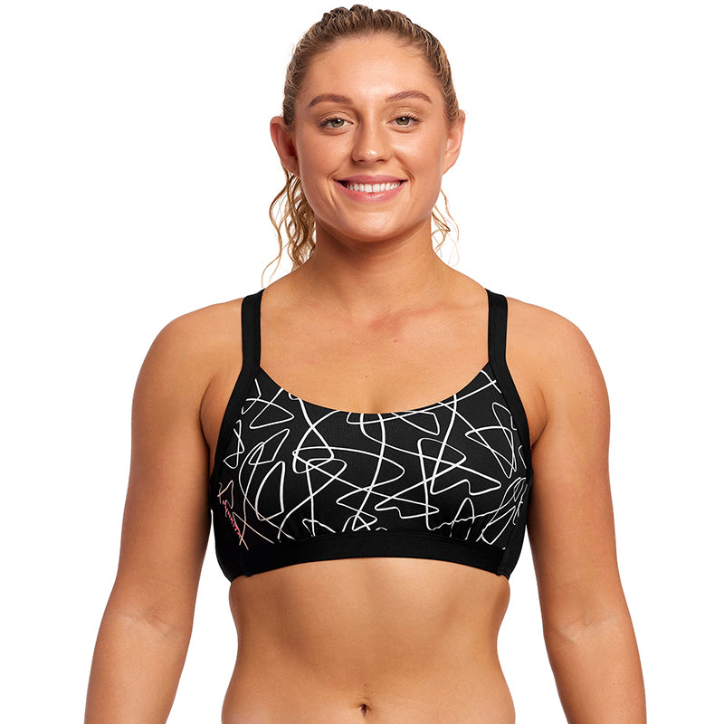 Funkita - Texta Mess - Ladies Hold Steady Crop Top