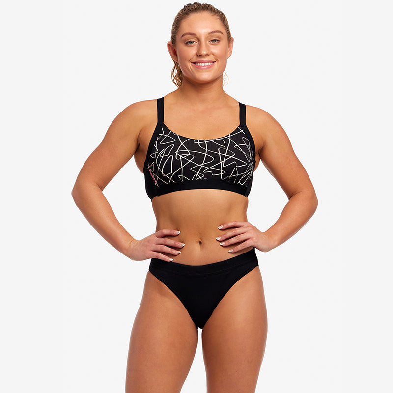 Funkita - Texta Mess - Ladies Hold Steady Crop Top