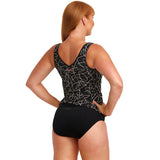 Funkita - Texta Mess - Ladies Zip Front Tankini Top
