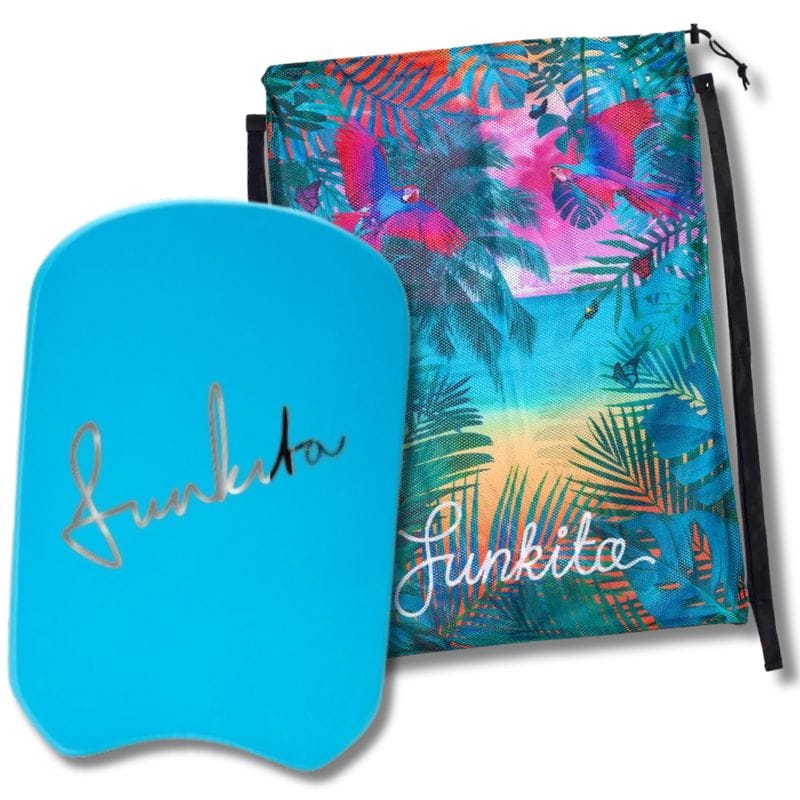 Funkita - The Beach Mesh Gear Bag & Still Lagoon Kickboard