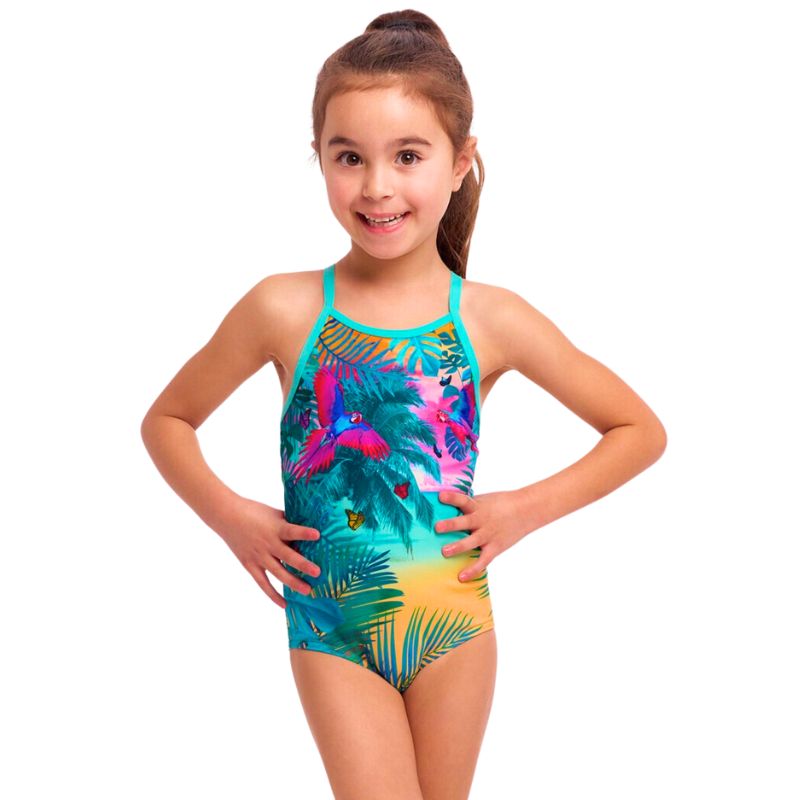 Funkita - The Beach - Toddler Girls Eco Printed One Piece